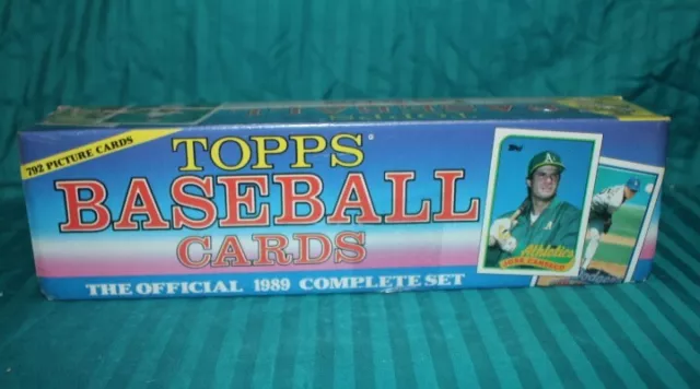 1989 Official Topps Baseball Cards Complete Set of 792 Cards Factory Sealed