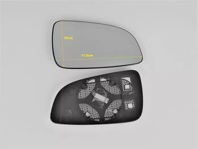 Espejo Retrovisor Cristal Opel Astra H hasta 04.2009 DERECHO Calentado Convexo