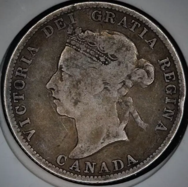 1888 Canada 25 Cents VG Victoria Quarter