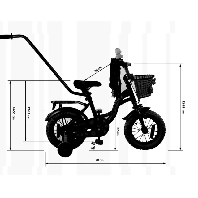 Panier de vélo pour enfants à partir de 2 ans Roues d’entraînement Lily 12 pouce 3