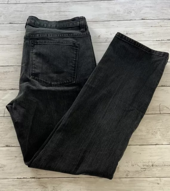 Ralph Lauren Jeans Co. Womens Sz 12 Dark/Black Classic Straight Leg High Rise