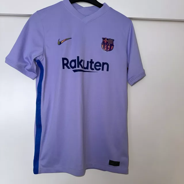 2021-22 FC BARCELONA away Shirt Nike Dri Fit Adv 3D La lig size KIDS XL 158-170