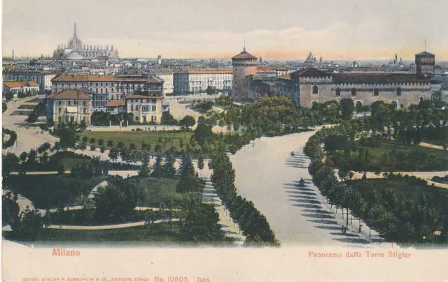 Cartolina Paesaggistica Lombardia Milano Panorama Non Viaggiata