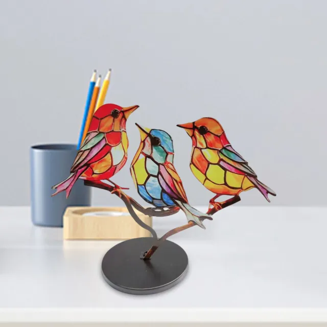 Metall Kolibri Vogelstatuen Kunstwerk Dekoration Zuhause Garten Miniaturen (3 Vö