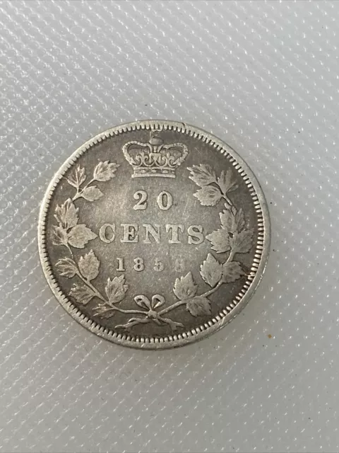 1858 Canada 20 Cent D1