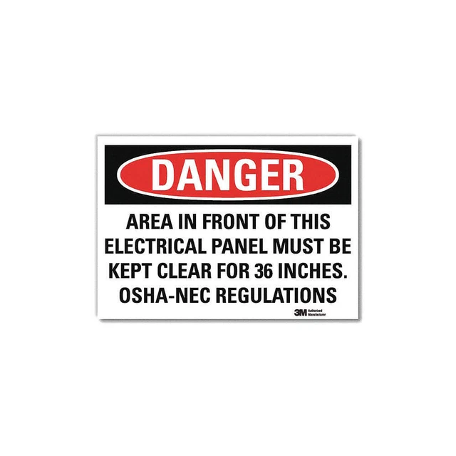 LYLE U1-1084-RD_14X10 Danger Sign,10inx14in,Reflctv Sheeting