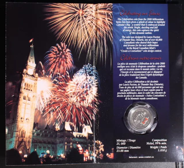 Canada 2000 - Canada Day Series  -  Colorized Celebration Quarter (Sealed) 2