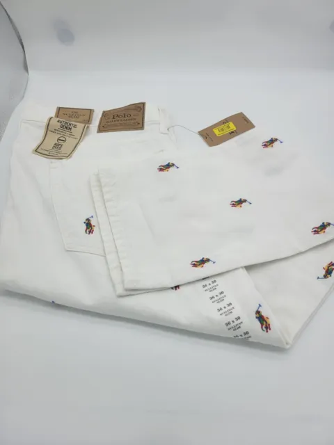 NWT Polo Ralph Lauren Jeans AUTHENTIC DENIM White The Sullivan Slim  0013