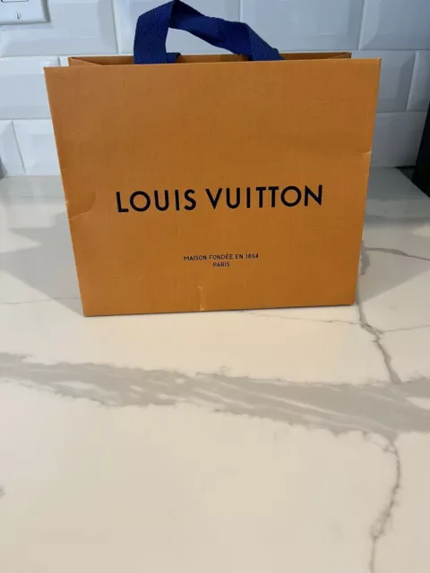Louis Vuitton Orange Paper Shopping Gift Bag - 9 x 7