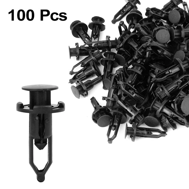 100Pcs Car Body Trim Clips Push-Type Fastener Rivet Screw Retainer for Toyota