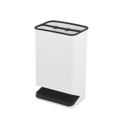 WOLTU SST04ws Portaombrelli Supporto da Appoggio per Ombrellone Contenitore Quadro in Ferro Bianco 