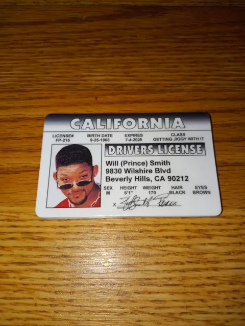 Will Smith Drivers License ID Fake Joke Fresh Prince