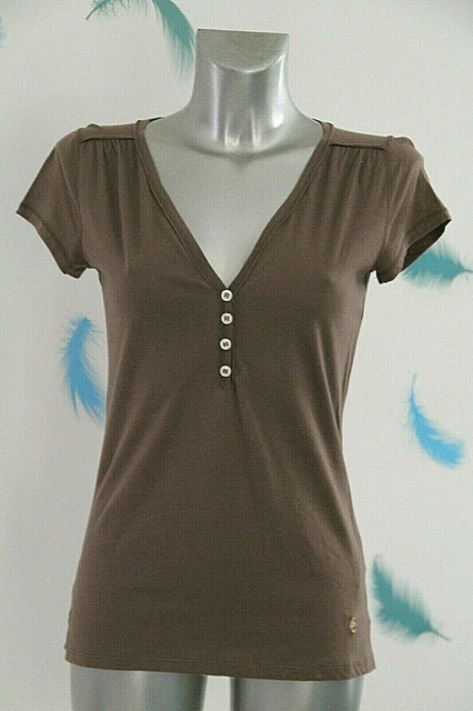 Blouse Ancienne Femme Tee Shirt Beige Clair Abracadabra Lacomy