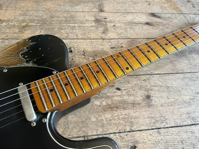 Telecaster Black aged Heavy Relic Vintage Style Great Player checked paint 6