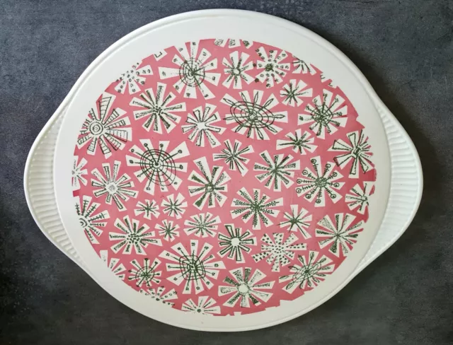 Plat à tarte céramique moderniste Grundstadt Vintage années 50 60  tortenplatte