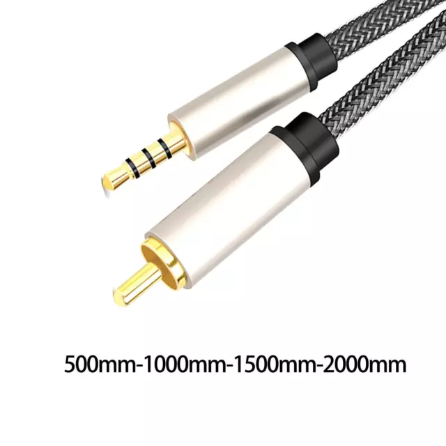 Câble audio vidéo coaxial numérique RCA vers prise sans perte 3,5 mm mâle