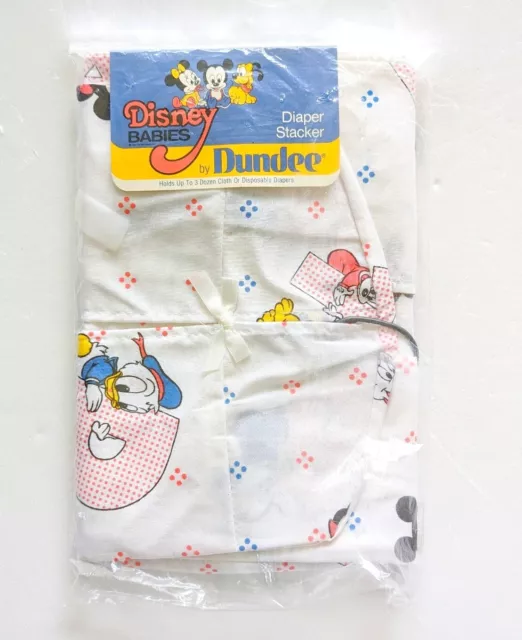Vintage Disney Babies Diaper Stacker NIP Mickey Mouse Donald Duck Dundee