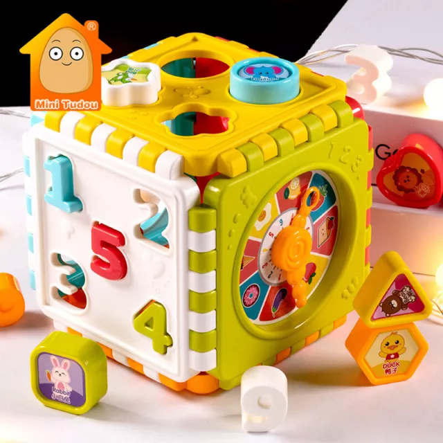 Bab Montessori Toys for 18 Months+ Sensory Pull String Shape Sorter Baby Toys