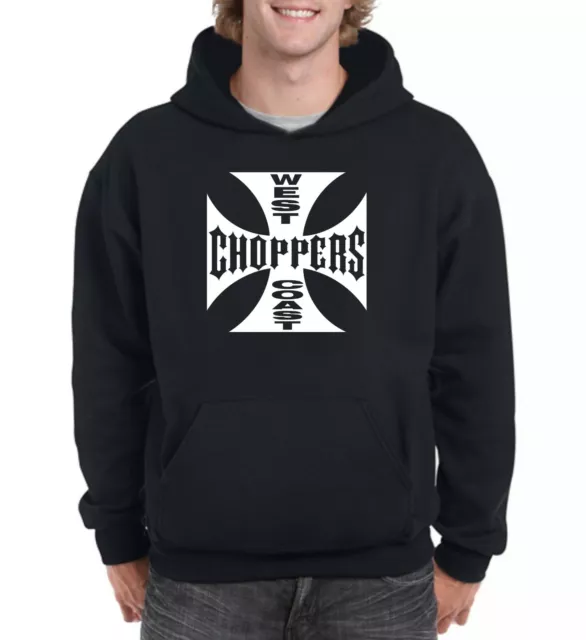 Felpa Cappuccio West Coast Choppers Harley Davidson Bikers Sons Nero O Militare