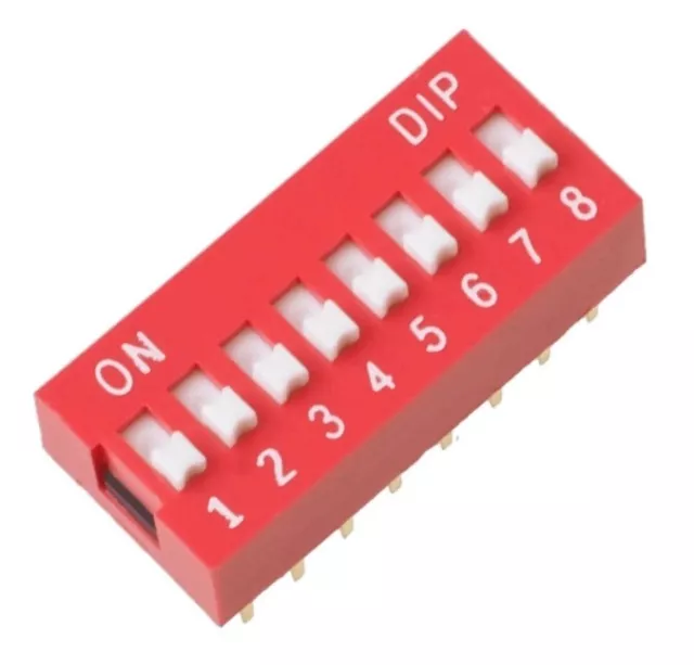 10PCS NEW Slide Type Switch Module 2.54mm 8-Bit 8 Position Way DIP Pitch