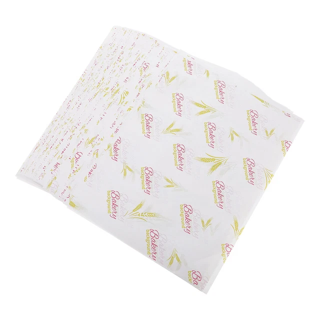 200 piezas Papel de regalo Deli-envolteador resistente a la grasa Sándwich-Hamburguesa
