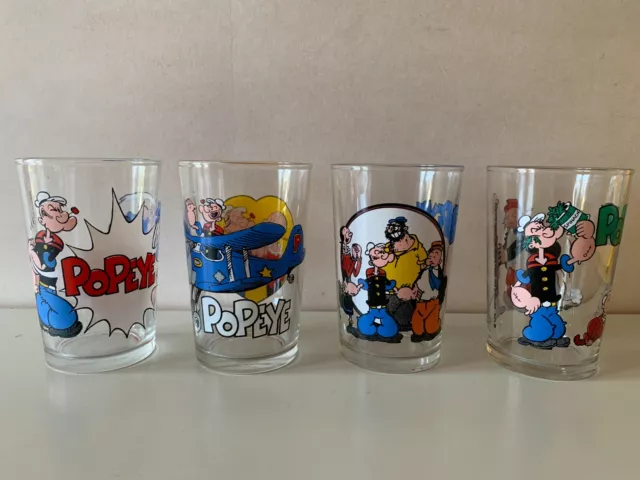 Lot 4 Verres Promo Vintage Special Popeye