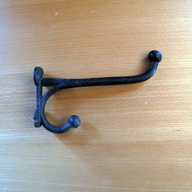 Heavy 8" Antique Cast Iron Tack Hook / Horse Barn Hangar