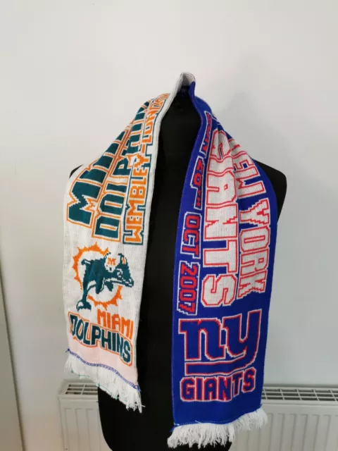 NFL Wembley 2007 Miami Dolphins NY New York Giants Scarf