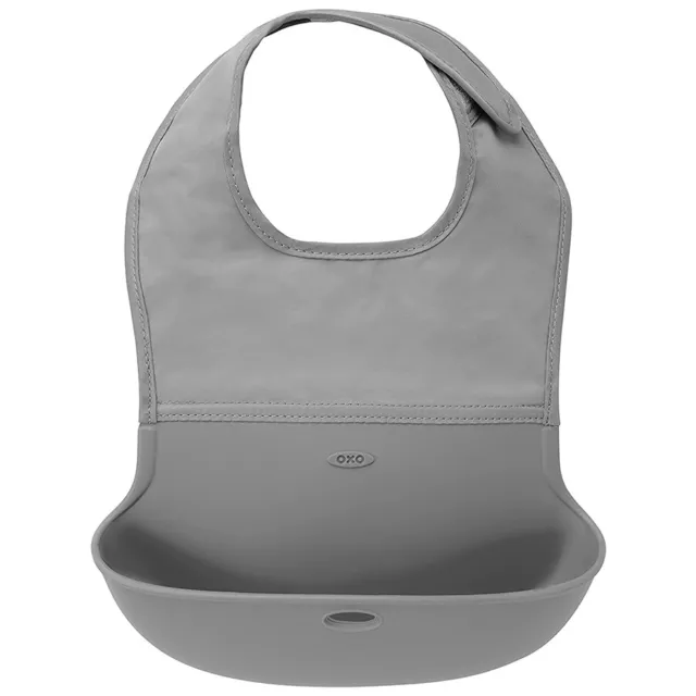 NEW OXO Tot Roll Up Bib Grey