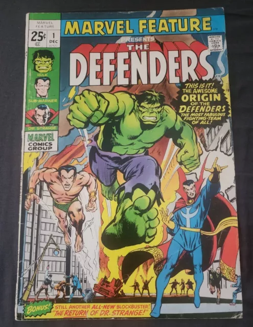 Marvel Feature PRESENTS THE DEFENDERS #1 (1971) Origin of The Defenders 1st App.