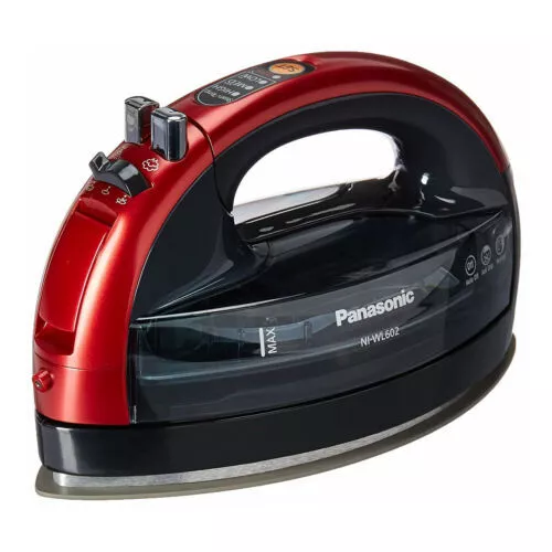 Panasonic 360 Degree Ceramic Cordless Freestyle Iron-Metallic Red