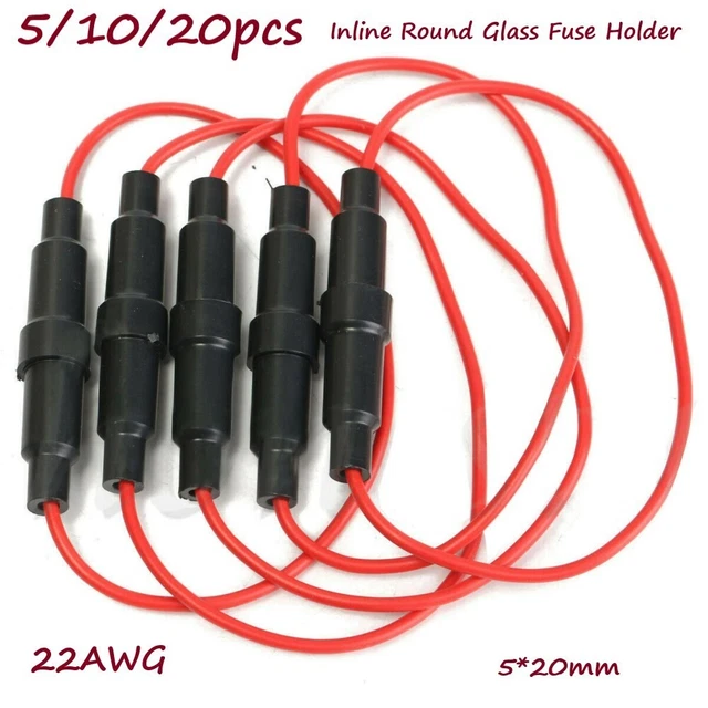 Support Fusible Agc 22 Awg Verre en Ligne Rond Verre Vis Joint