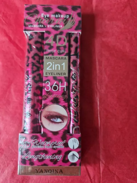 Delineador De Ojos De Maquillaje De Ojos Charm 2 En 1 Negro