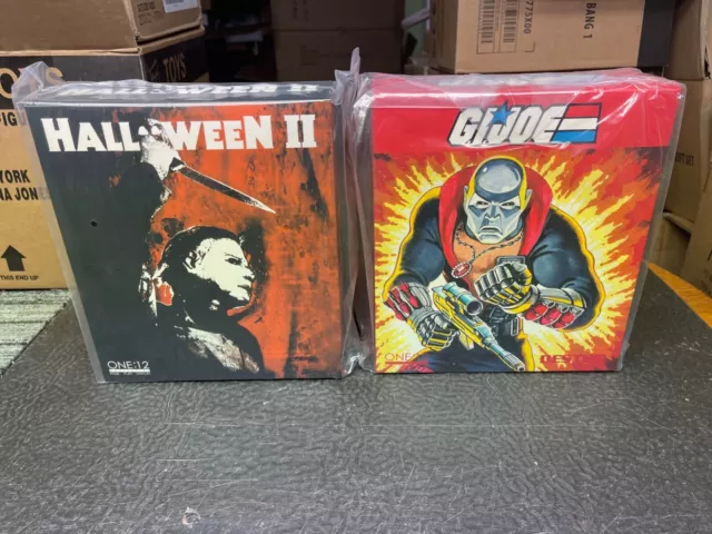 Mezco ONE:12 lot michael myers halloween 2 and destro gi joe in stock & shipping