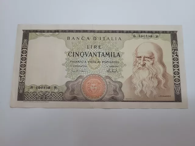 Banconota 50000 Lire Leonardo