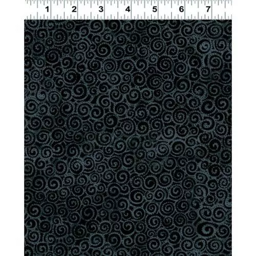 Laurel Burch Basics From Clothworks -  Dark Grey Swirl #1293-7