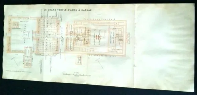 Tempelanlagen von Karnak Tempel PLAN von 1908 Map Ägypten 2