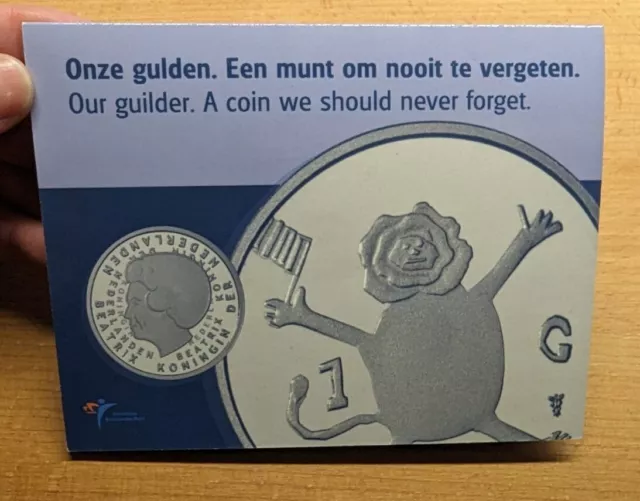 1 Gulde Niederlande, letzter Gulden 2001 Der laatste Gulden Im Blister