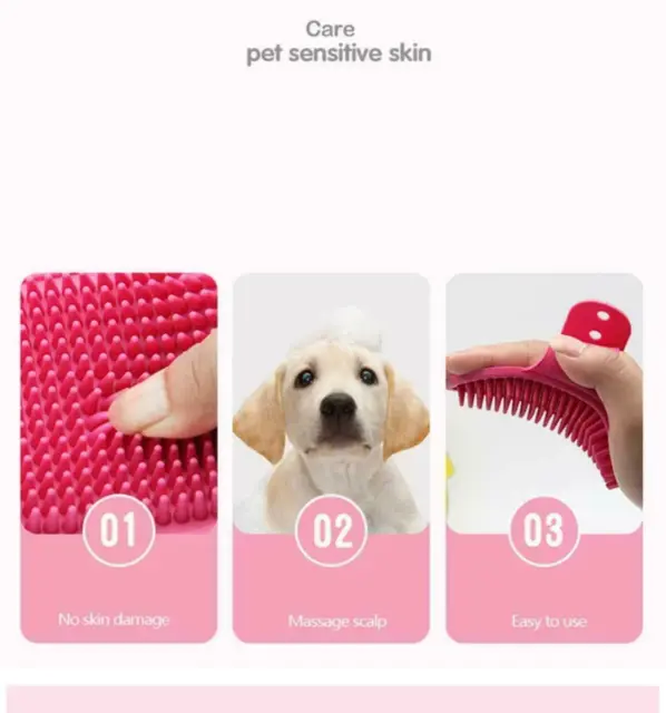 Dog Grooming Mitt Pet Glove Brush | Cat Fur Hair Remover Deshedding Hand Massage