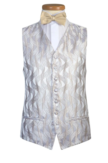Oro Mulinello Gilet Festa Crociera Costume Formale IN Abbinato Uomo