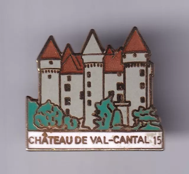 Rare Pins Pin's .. Tourisme Chateau Castle De Val Auvergne Cantal 15 ~Fm