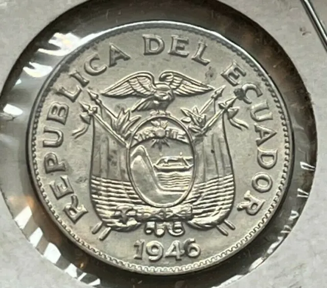 Ecuador 1946 5 Centavos Coin (H24) XF+