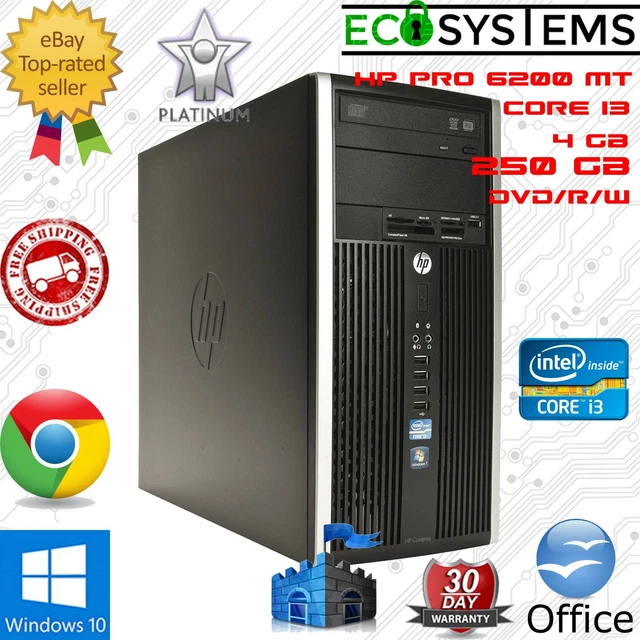 PC Tour HP Pro 6300 CMT Ecran 22 i3-2120 RAM 8Go Disque 500Go Windows 10 WiFi (Reconditionné) pas cher