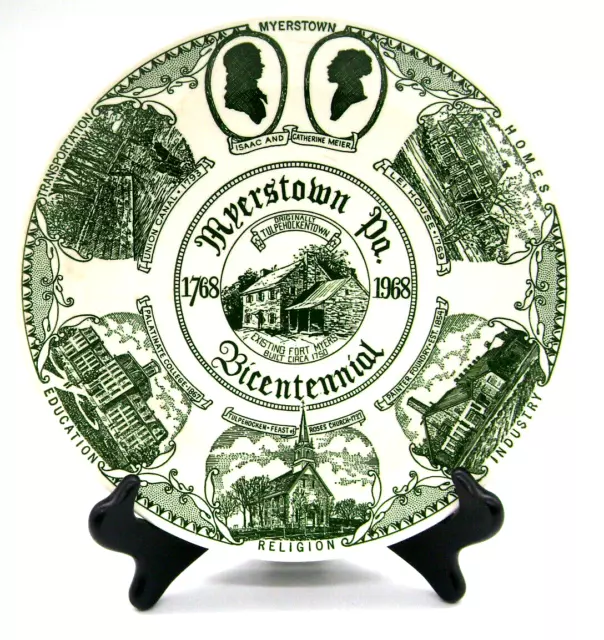 Myerstown Pa. Bicentennial Collector Plate 1768-1968 by Kettlesprings Kilns