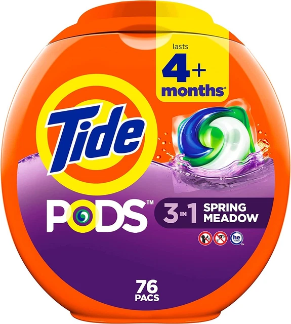 TIDE PODS LIQUID Laundry Detergent Soap Pacs Powerful 3in1 Clean in