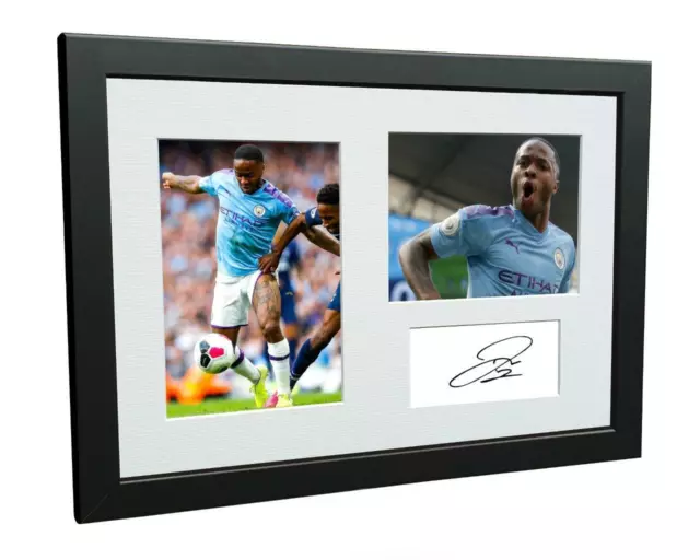 Signed Raheem Sterling Manchester City Photo Photograph Autograph Picture Frame