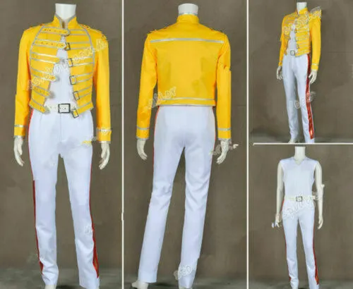 Queen Band Lead Vocals Cosplay Freddie Mercury Costume Suit In Wembley/