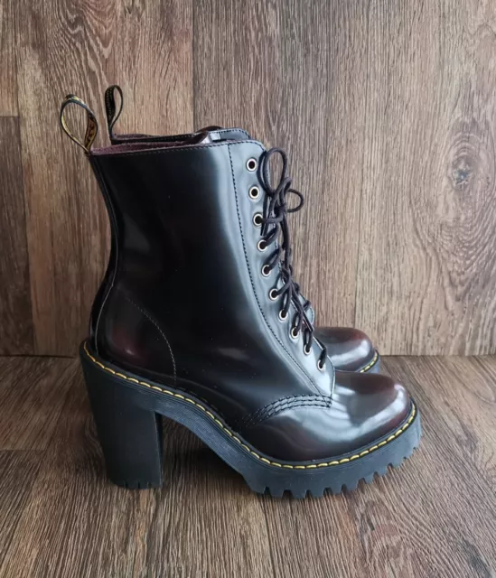 DR MARTENS KENDRA Cherry Red Arcadia Ankle Boots Docs Dms Size 6