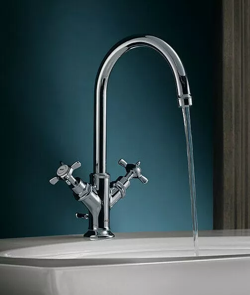 Hansgrohe Axor Montreux 16502831 Polished Nickel Cross Handle Bathroom Faucet