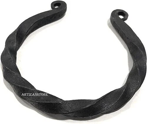 Hand Forged Twisted Iron Bracelet, Celtic Solid Metal Bracelet Rustic, Punk Unis
